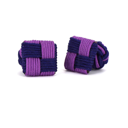 Magenta and Purple Square Cufflinks