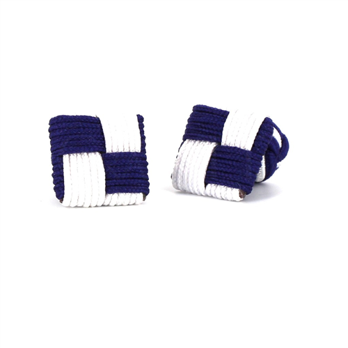 Purple and White Square Cufflinks