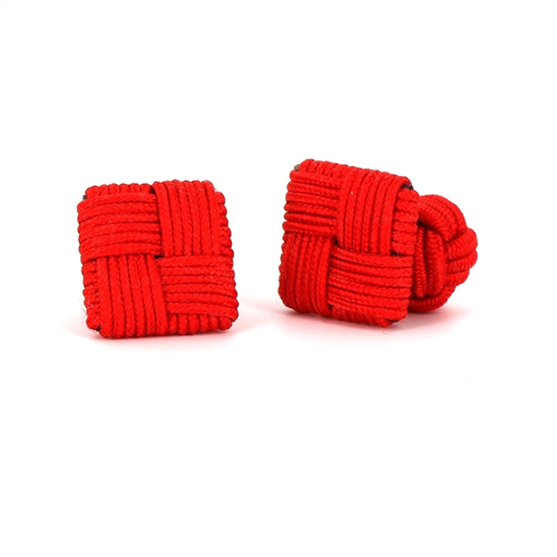 Scarlet Red Square Cufflinks