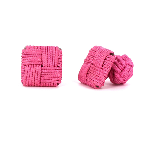 Intense Pink Square Cufflinks