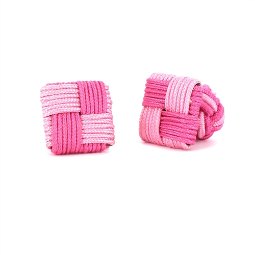 Light and Deep Pink Square Cufflinks