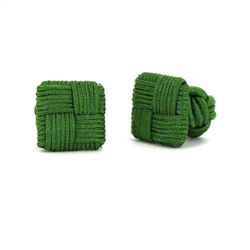 Forest Green Square Cufflinks