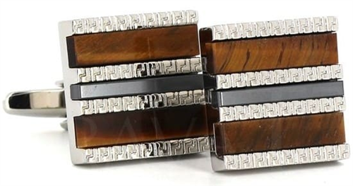 Square Cufflinks with Stones II
