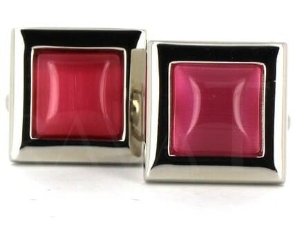 Pink Square Cufflinks