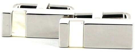 Silver Rectangular Cube Cufflinks