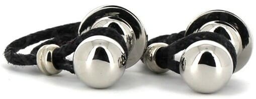 Black Chess Rope Cufflinks