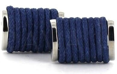 Dark Blue Rope Cufflinks