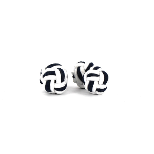 White and Black Double Ball Cufflinks