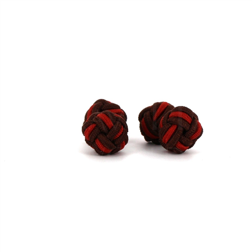 Double Ball Cufflinks in Chocolate and Mahogany
