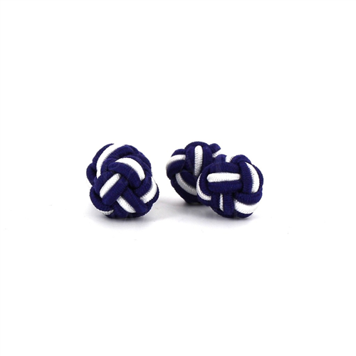 Purple and White Double Ball Cufflinks
