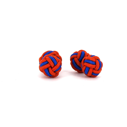 Orange and Blue Double Ball Cufflinks
