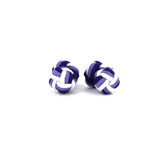 Purple, Lilac, and White Double Ball Cufflinks