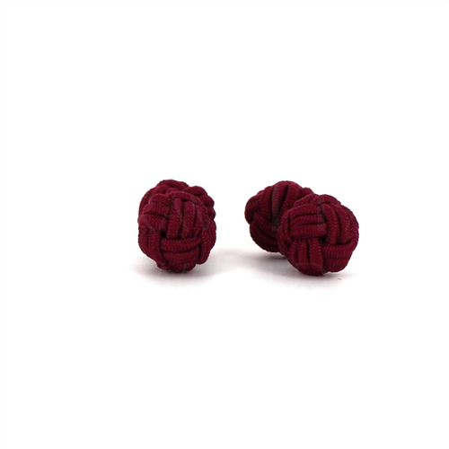 Burgundy Double Ball Cufflinks