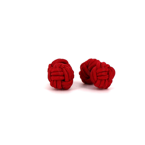 Carmine Red Double Ball Cufflinks