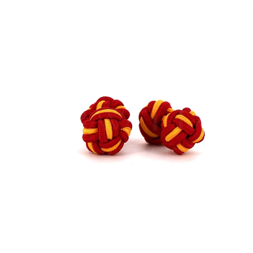 Red and Yellow Double Ball Cufflinks