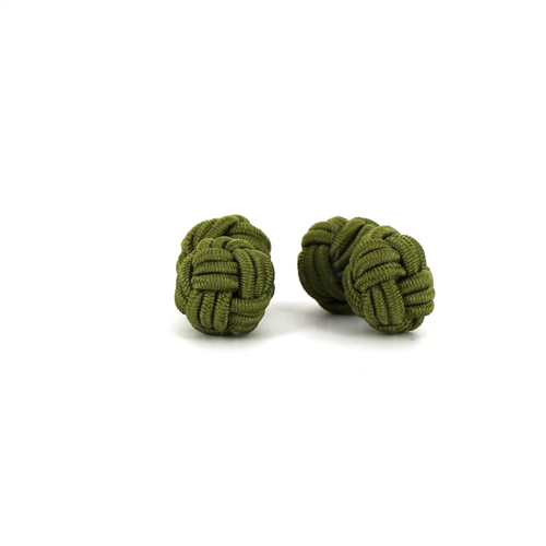 Olive Green Double Ball Cufflinks