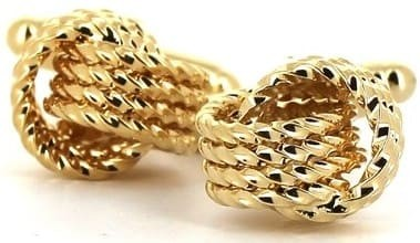 Double Knot Gold Cufflinks