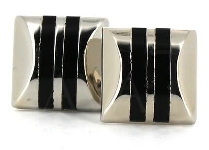 Double Black Stripe Cufflinks