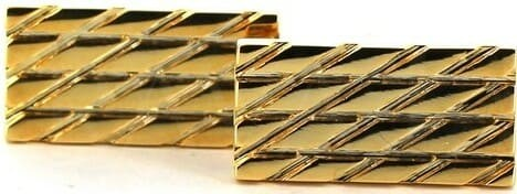 Striped Gold Cufflinks