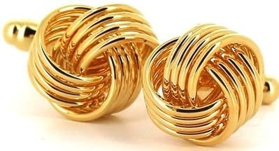 Triple Knot Gold Cufflinks
