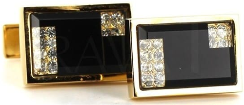Golden and Black Cufflinks VIII