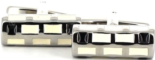 Enamelled Cylindrical Cufflinks