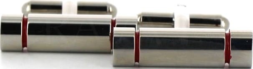 Cylindrical Garnet Enamel Cufflinks