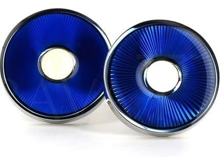 Intense Blue Circular Enamel Cufflinks