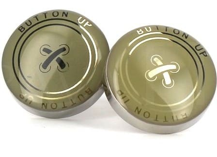 Olive Green Enamel Circular Cufflinks