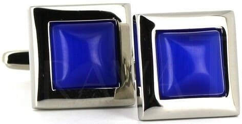 Blue Enamel Square Cufflinks II