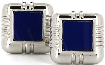 Blue Enamel Square Cufflinks IV
