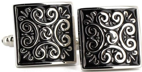 Bicolor Enamel Square Cufflinks II