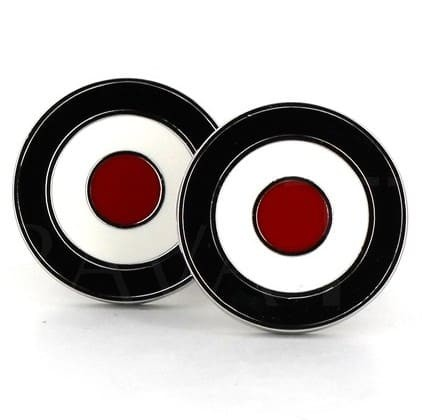 Enamel Target Cufflinks