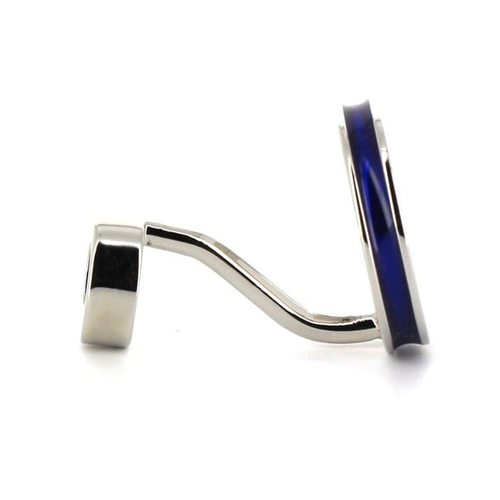 Blue Enamel Double Ball Cufflinks