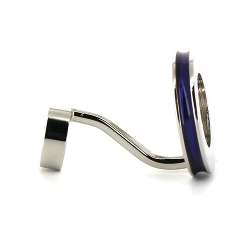 Dark Blue Double Ball Enamel Cufflinks