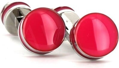 Fuchsia Double Ball Enamel Cufflinks