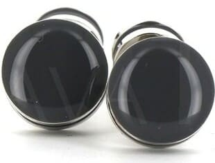 Dark Gray Double Ball Enamel Cufflinks