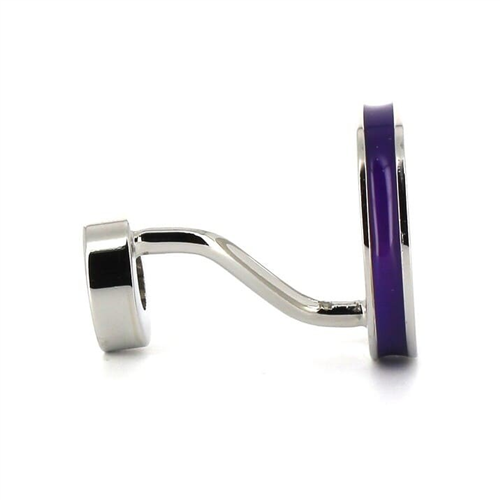 Enamel Double Ball Cufflinks in Mauve