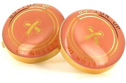 Gold and Coral Enamel Cufflinks