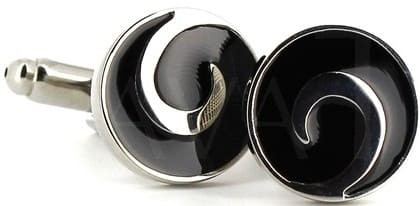 Enamel Spiral Cufflinks