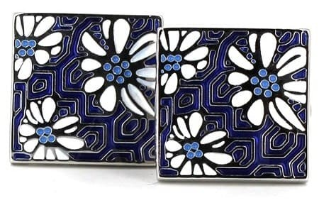 Floral Enamel Cufflinks IV