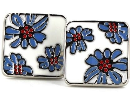 Floral Enamel Cufflinks V