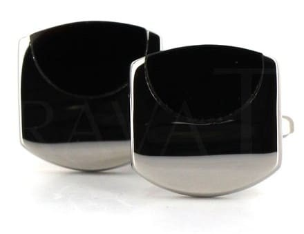 Black Notch Enamel Cufflinks