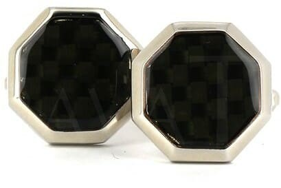 Black Enamel Octagonal Cufflinks I