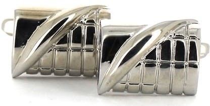 Silver and Blue Enamel Cufflinks
