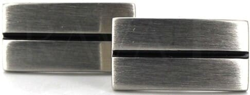 Enamelled Horizontal Stripe Cufflinks