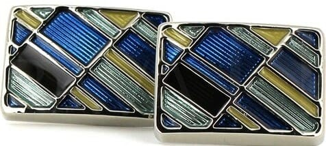 Multicolor Enamel Rectangular Cufflinks IV