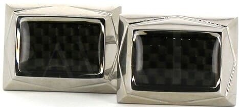 Black Enamel Rectangular Cufflinks II