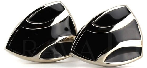 Black Enamel Triangle Cufflinks