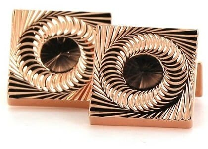 Copper Spiral Cufflinks